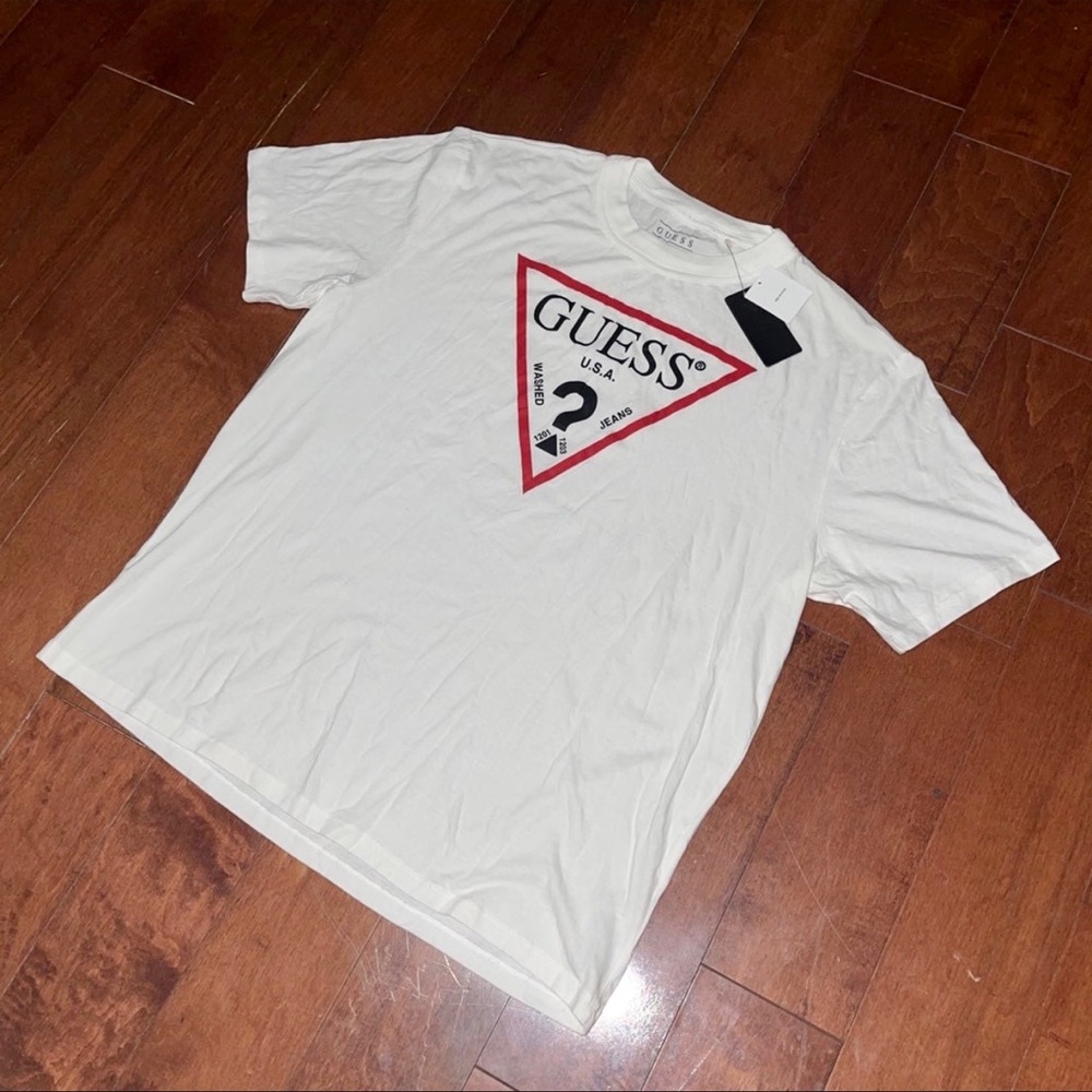 NWT GUESS Logo Drop Shoulder Oversized Tee